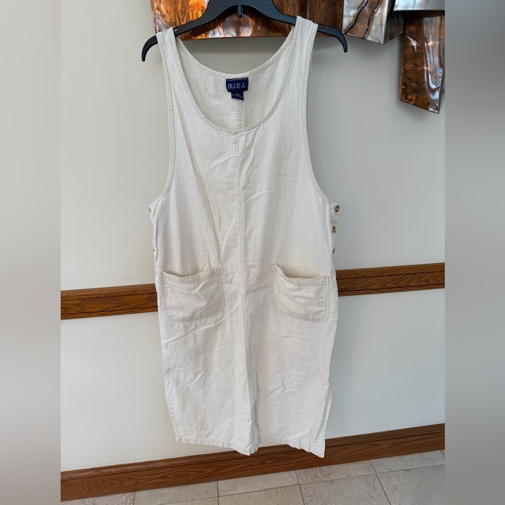Vintage Cream Sleeveless Dress overalls